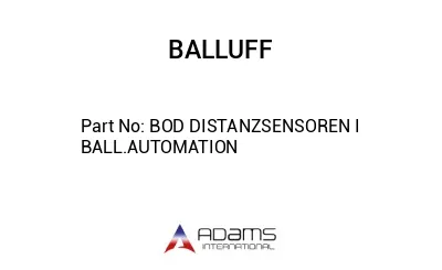 BOD DISTANZSENSOREN I BALL.AUTOMATION									
