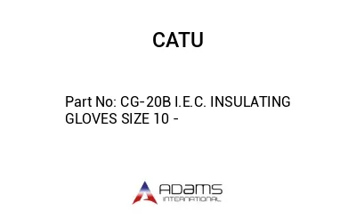 CG-20B I.E.C. INSULATING GLOVES SIZE 10 -