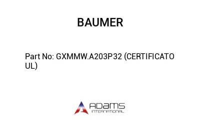 GXMMW.A203P32 (CERTIFICATO UL)