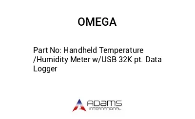 Handheld Temperature /Humidity Meter w/USB 32K pt. Data Logger