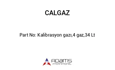 Kalibrasyon gazı,4 gaz,34 Lt