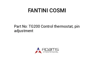 TG200 Control thermostat, pin adjustment