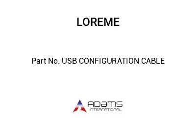 USB CONFIGURATION CABLE